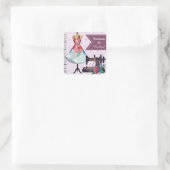 Modedesign und Personalisierte Handarbeit Quadratischer Aufkleber (Tasche)