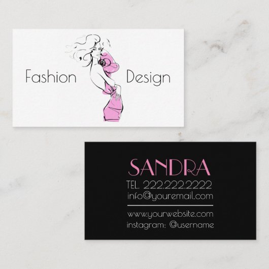  Modedesign Visitenkarte (Vorne/Hinten)