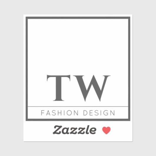 Modedesign weiß aufkleber (Blatt)