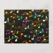 Modedesign zum Thema Musik Postkarte (Vorderseite)