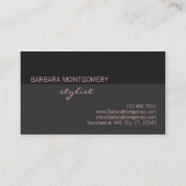 Modedesigner Business Card Visitenkarte (Rückseite)
