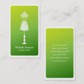 Modedesigner Dressform Visitenkarte (Vorne/Hinten)