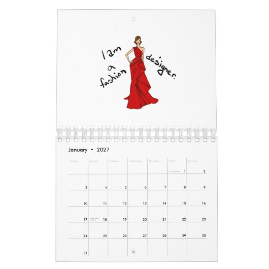 Modedesigner Kalender (Jan 2027)
