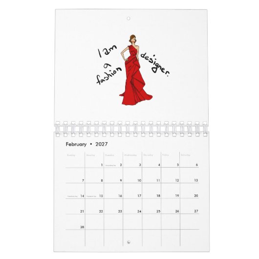 Modedesigner Kalender (Feb 2027)