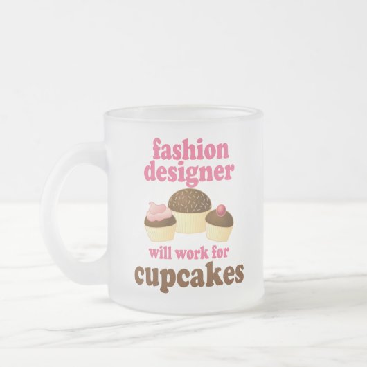 Modedesigner-(lustiges) Geschenk Mattglastasse (Links)