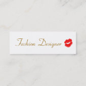 Modedesigner-Person-Visitenkarte Mini Visitenkarte (Rückseite)