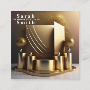 Modedesigner Podium Model Stylist Show Quadratische Visitenkarte