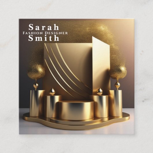 Modedesigner Podium Model Stylist Show Quadratische Visitenkarte (Vorderseite)
