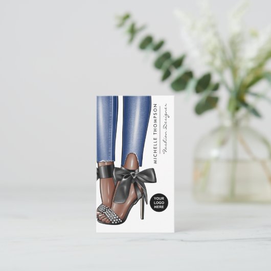 Modedesigner Visitenkarte (Stehend Vorderseite)