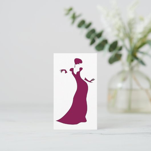 Modedesigner Visitenkarte (Stehend Vorderseite)