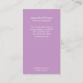 Modedesigner - Visitenkarten Visitenkarte (Rückseite)