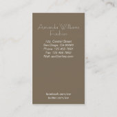 Modedesigner - Visitenkarten Visitenkarte (Rückseite)