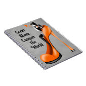 Modediva in Stiletto orange Notizblock (Rechte Seite)