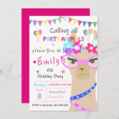 Modedramalama Einladung (Vorne/Hinten)