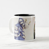 Modeentwürfe für Frauen von den 1860's Zweifarbige Tasse (Vorderseite Links)