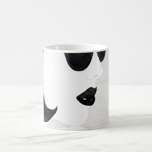 Modeerscheinende Sonnenbrille Kaffeetasse (Mittel)
