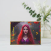 Modeerscheinungen Blätter in Gelb Gold Kunst Postkarte (Stehend Vorderseite)