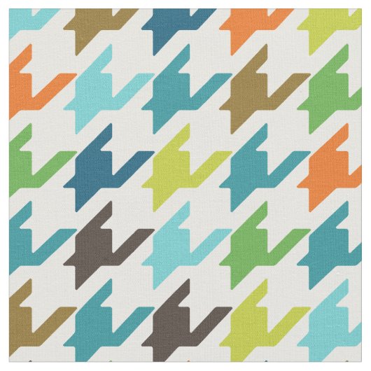 Modefarbiges Hahnentrittmuster Stoff (Nahaufnahme)