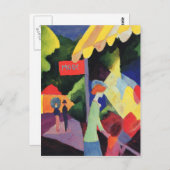 Modefenster von August Macke Postkarte (Vorne/Hinten)