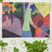 Modefenster von August Macke, Vintag Fauvismus Geschirrtuch (Gefaltet)