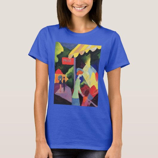 Modefenster von August Macke, Vintag Fauvismus T-Shirt (Vorderseite)