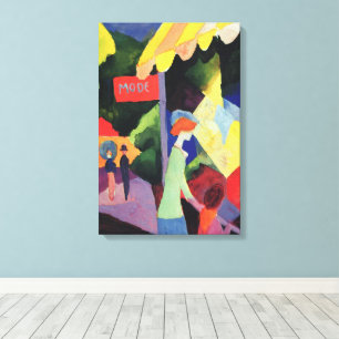 Modefenster von August Macke, Vintage Fauvismus Leinwanddruck