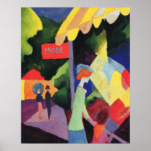 Modefenster von August Macke, Vintage Fauvismus Poster