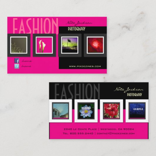 Modefotografie/Foto-Vorlage Visitenkarte (Vorne/Hinten)