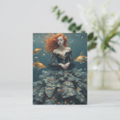 Modefotografie mit Goldfischen Postkarte (Stehend Vorderseite)