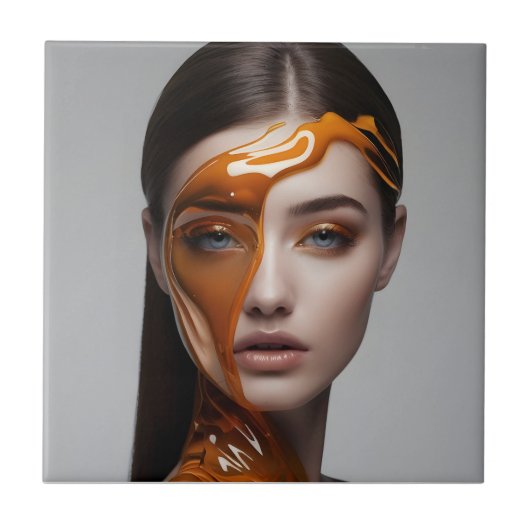 Modefrau feine Kunst Fliese (Vorderseite)