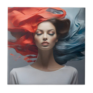 Modefrau feine Kunst Fliese