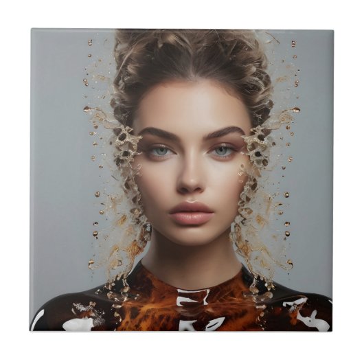 Modefrau feine Kunst Fliese (Vorderseite)