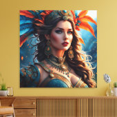 Modefrau feine Kunst Leinwanddruck (Insitu (Wohnzimmer))