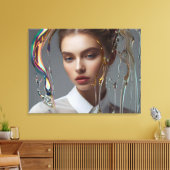 Modefrau feine Kunst Leinwanddruck (Insitu (Wohnzimmer))