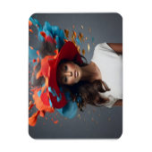 Modefrau feine Kunst Magnet (Vertikal)