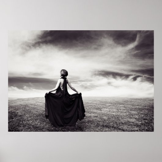 Modefrau im Feld Poster (Vorne)