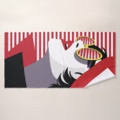 Modefrau im Stil Pop Kunst. Badehandtuch (Badehandtuch)