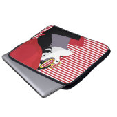 Modefrau im Stil Pop Kunst. Laptopschutzhülle (Vorne Knopf)