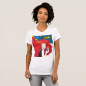 Modefrau mit Kaffeetasse T-Shirt (Vorne ganz)