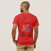 Modefrau mit Kaffeetasse T - Shirt (Schwarz voll)