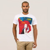 Modefrau mit Kaffeetasse T - Shirt (Vorne ganz)