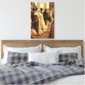 Modefrau von Tissot, Vintage Viktorianische Kunst Leinwanddruck (Insitu (Schlafzimmer))