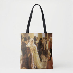Modefrau von Tissot, Vintage Viktorianische Kunst Tasche