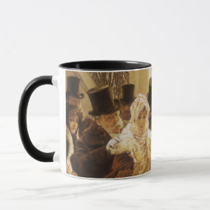 Modefrau von Tissot, Vintage Viktorianische Kunst Tasse