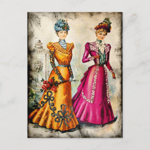 MODEFRAUEN VINTAGE 92 POSTKARTE
