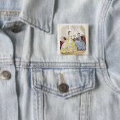 Modegeck, der ballgowns zeigt button (Beispiel)