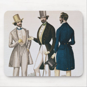 Modegeck, der männliche Kleidung darstellt Mousepad
