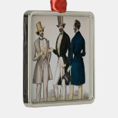 Modegeck, der männliche Kleidung darstellt Silbernes Ornament (Rechts)