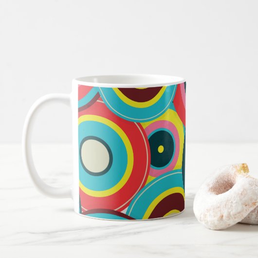 Modegeometrisch Vintag - Muster Stilvoll modern Kaffeetasse (Mit Donut)