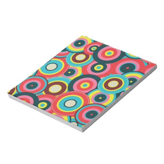 Modegeometrisch Vintag - Muster Stilvoll modern Notizblock (Rotiert)